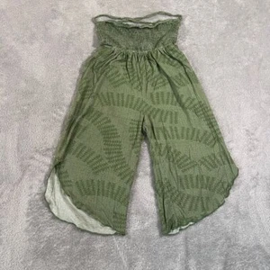 Lexbreezy Girls Smocked Wide Leg Palazzo Pants 6 Hawaii Green Beach Cover Up - Picture 1 of 8