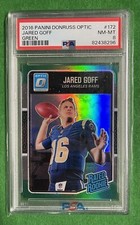 Jared Goff 2016 Donruss Optic Rated Rookie Green Prizm #172 PSA 8 - Lions #/5