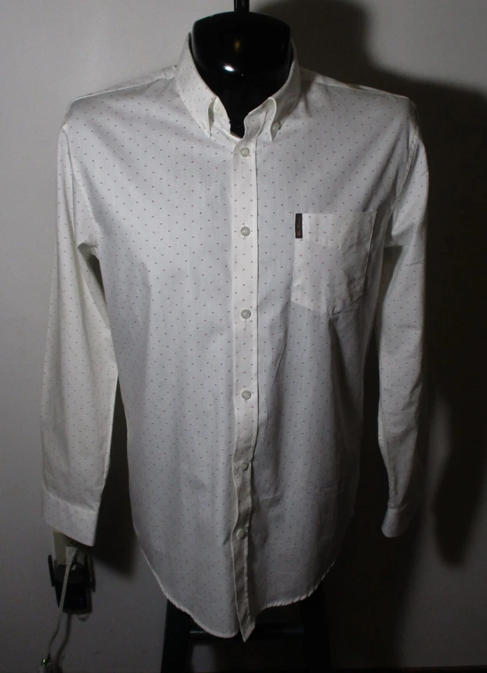 Белая рубашка BEN SHERMAN из 100% хлопка с длинным рукавом размер L - Изображение 1 из 4