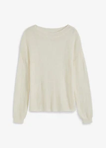 Neu Lässiger Pullover aus Strick Gr. 48/50 Wollweiß Damenpulli Sweaters Pulli - Bild 1 von 1