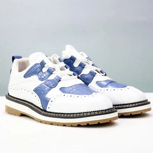 Herrenschuhe Alligato0r Leder Sneaker Weiß Größe 11US - 44EU - Bild 1 von 10