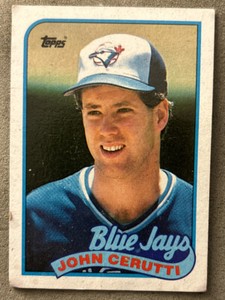 1989 Topps John Cerutti Baseball Card #347 Blue Jays Pitcher Low-Grade Fair