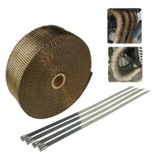 5M Titanium Manifold Exhaust Wrap Header Pipe Heat Insulation Tape Roll For Car