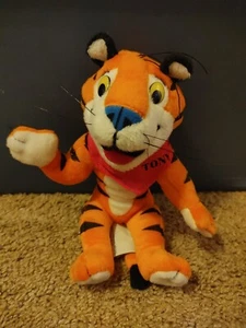 Vintage 1999 Kelloggs Tony The Tiger Frosted Flakes Stuffed Toy 8 Inch Bandana  - Picture 1 of 1