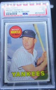1969 Topps Mickey Mantle New York Yankees #500 PSA 5 Clean Slab WD - Picture 1 of 4