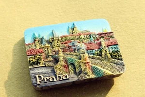 Praha (Prague) Czech Tourist Travel Souvenir 3D Resin Fridge Magnet Craft Gift - Picture 1 of 4