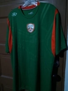 Xara International Ireland Soccer Jersey Short Sleeve Green Orange T Shirt Sz L - Picture 1 of 5