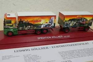 Herpa 1:87- Renault Magnum Getränkekoffer-Hängerzug "Spedition Söllner / EKU" K7 - Bild 1 von 4