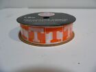 TENNESSEE VOLUNTEERS Hair bow Crafting Gift Ribbon 7/8" wide x 9ft NEW