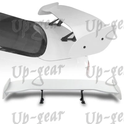 Universal Painted White TYPE-2 57" ABS GT Trunk Adjustable Bracket Spoiler Wing - Image 1 of 4