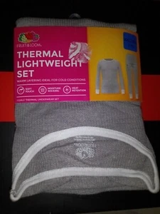 Fruit of the Loom Girls Thermal lightweight Set Shirt Pants Gray Sz XXL (18) New - Picture 1 of 2