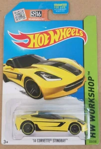 2015 Hot Wheels #233 HW Workshop-Muscle Mania '14 CORVETTE STINGRAY Yellow w/Pr5 - Picture 1 of 1
