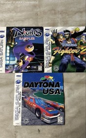 NiGHTS Into Dreams Virtua Fighter 2 Daytona USA - 3 Sega Saturn Game Lot Bundle