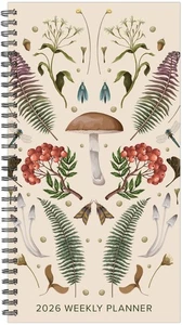 Woodland Mushroom 2026 3.5" x 6.5" Softcover Weekly Spiral - Picture 1 of 5