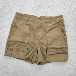 Rei Co Op Shorts Womens 8 Green Cargo Trailsmith Outdoor Hiking Canvas - Picture 1 of 12