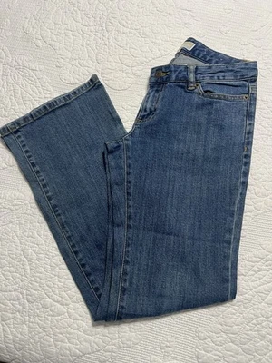 Pantalones de mezclilla para mujer Michael Kors lavado oscuro elástico azul corte bota, talla 2P #425 Foto 1 de 4