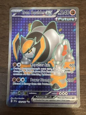 Pokemon Iron Boulder ex 192/162 SV05: Temporal Forces Ultra Rare Holo - Image 1 of 2