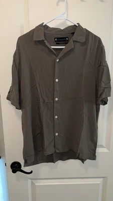 Allsaints Olive Camp Shirt Side Medium - Image 1 of 4