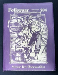 Folkwear #204 Mens/Womens Missouri River Boatmans Shirt 1978 Pattern XS-XL Uncut - Picture 1 of 2