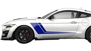 Graphics Decal Side Door Sticker For Ford Mustang Racing Sport Vinyl Stripes - Picture 1 of 9