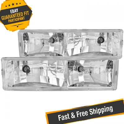 Anzo 111004 Chrome Headlights for 88-98 Chevy/GMC C/K1500/2500 & 88-00 C/K3500 - Image 1 of 4