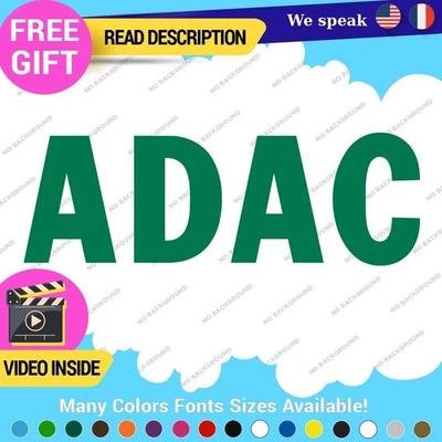 Fits ADAC Decals Stickers Vinyl German Automobile Club Deutch Car Tuning VW BMW - Imagem 1 de 4