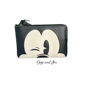 Coach Disney Corner Zip Wristlet With Wink Mickey Mouse - Picture 1 of 6