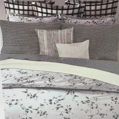 Ralph Lauren Home Munroe King Duvet Cover  Charcoal Floral Print Cotton - Image 1 of 4