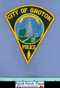 GROTON CITY CONNECTICUT Polizei Schulteraufnäher FORT GRISWOLD MILITÄRDENKMAL  - Bild 1 von 3