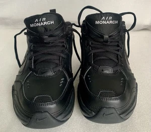 Nike Air Monarch IV (4E) Triple Black Men’s Sz 6.5 Extra-Wide Comfort Sneakers - Picture 1 of 8