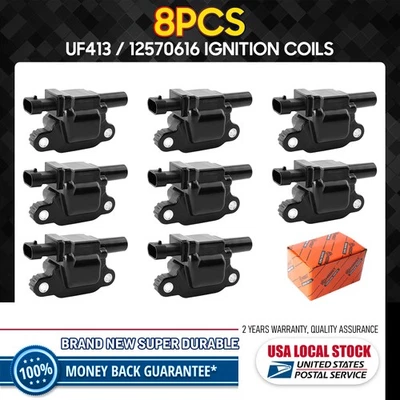 8Pcs Quality & Durable Ignition Coil 12570616 For 2007-2018 GMC Yukon UF413 - Image 1 of 4