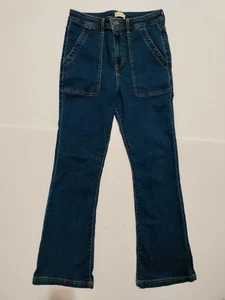 Knox Rose Womens Size 8 Boho Retro High Rise Flare Leg Blue Jeans - Picture 1 of 10