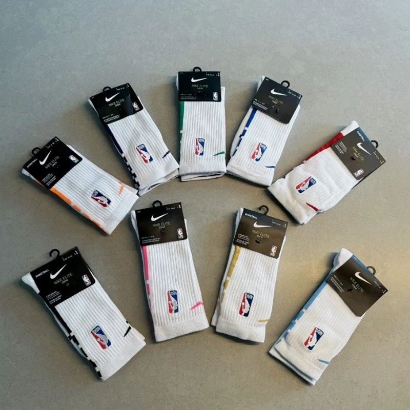 Nike Elite NBA Crew Socks DRI-FIT Mid Crew Large Size Multi-Color - Image 1 of 1
