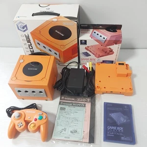 Nintendo GameCube Spice Orange Console with Gameboy player Region Free Japan - Picture 1 of 20