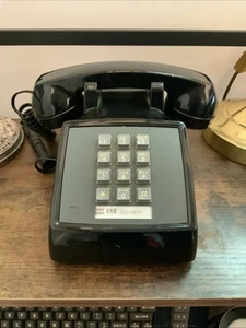 Western Electric Bell System Black Push Button Telephone Phone 2500 Tested - Picture 1 of 5