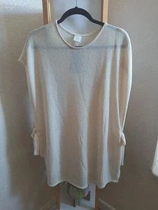 BNWT SIZE M H&M CREAM OPEN SIDES TANK TOP - Picture 1 of 5