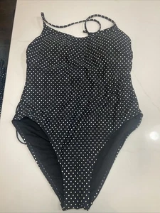 Shade And Shore Padded Swimsuit Bathing Suit New Size Medium 8-10Polka Dot - Picture 1 of 4