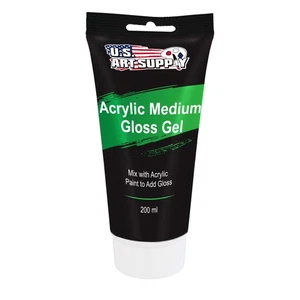 U.S. Art Supply Gel Medium Gloss Acrilico Medium, Tubo da 200 ml - Foto 1 di 5