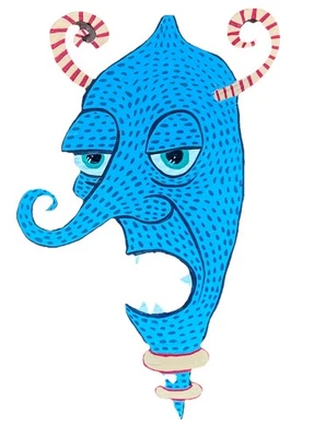 BURNLEY CUTOUT  ART OUTSIDER ORIGINAL TOPPER DE HOPPER  TIN FOLK  sign PAINTING  - Image 1 of 3