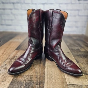 Lucchese Since 1883 Black Cherry Western Roper Boots Women's Size 7 B - Picture 1 of 10
