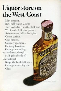 1966 Chivas PRINT AD Regal Scotch Whisky Vintage Flasche detailliert Jungs haben Klasse - Bild 1 von 1