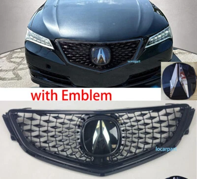 2018 Acura TLX стиль для Acura TLX гриль 2015 16 2017 решетка капота с эмблемой черный - Изображение 1 из 4