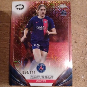 2024 Topps Chrome Sp /125 Korbin Albert #91 Rookie Card Paris Saint-Germain - Picture 1 of 11