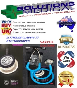 Littmann 3m Classic III Stethoscope Various Colours - Picture 1 of 5