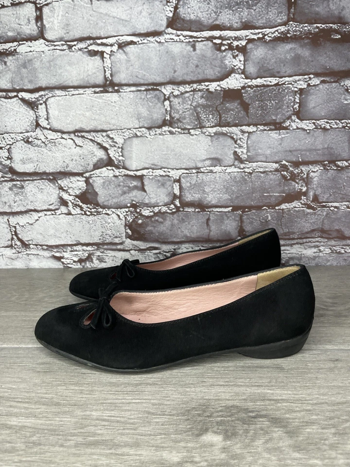 Bomba de tacón oculto de cuero gamuza negra Amalfi talla 6M EE. UU./36,5EU Foto 1 de 4