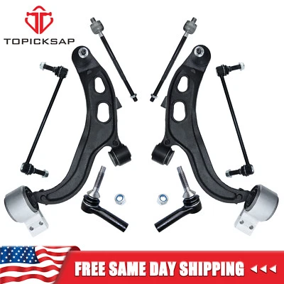 8Pcs Control Arms Tie Rods Sway Bar End Links for 2010-2012 Ford Flex Taurus - Image 1 of 4