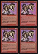 MTG: CANYON WILDCAT Tempest COMMON; played, Excellent condition x4