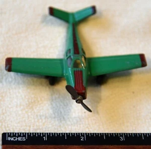 Vintage Green B35 Bonanza Single Engine AIrplane by Manoil - Picture 1 of 6
