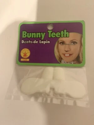 Nuevo Rubíes Dientes de Conejo Juguete Falso Disfraz de Pascua Halloween Boca Adulto OSFM Foto 1 de 2