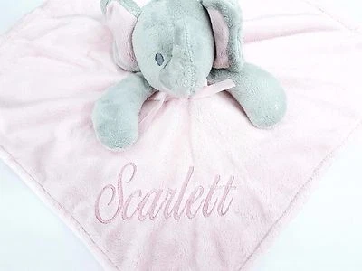 JUST4BABYSGIFTS Personalisierte Baby Elefant Bettdecke/Decke Geschenk - Qualitätsgeschenk